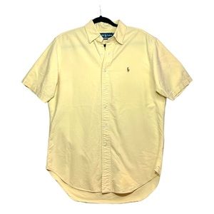 Pale Yellow Ralph Lauren Button-Down - size medium